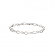 Eleganta rokassprādze ar caurspīdīgu cirkonu